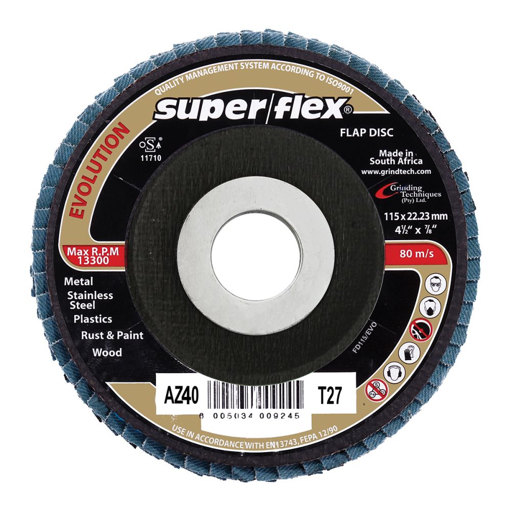115x22 Evolution Flap Disc 40 (SuperFlex)