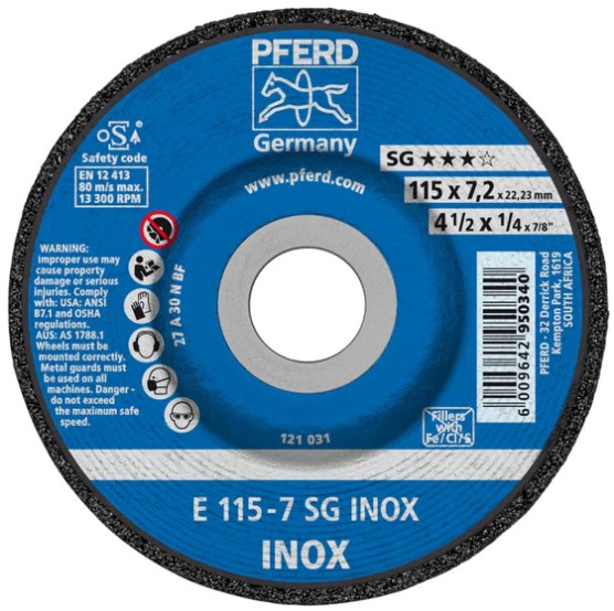 115x7.0 Grinding Disc (PFERD)