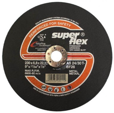 230X6.8X22.23 A30 Grinding Disc T27 G/W (SuperFlex)