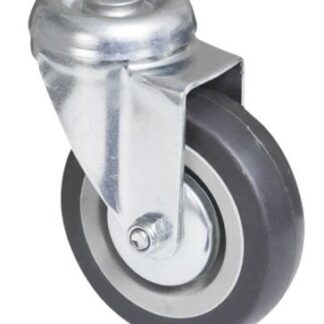 CCastor 50mm Grey Rubber Swivel Bolt Hole