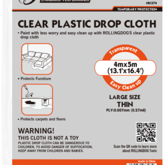 Drop Cloth Clear 4mx5m