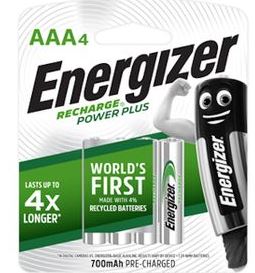 Energizer Recharge 700Mah AAA - 4 Pack