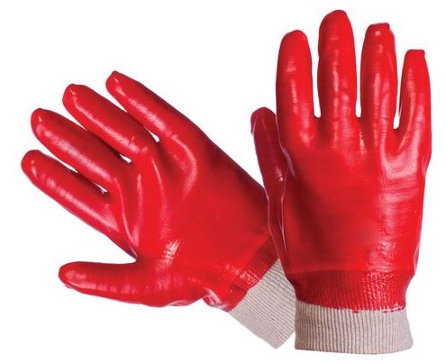 Glove Red standard PVC