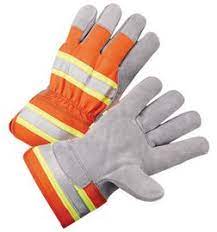 Glove Chrome Leather W/Reflect
