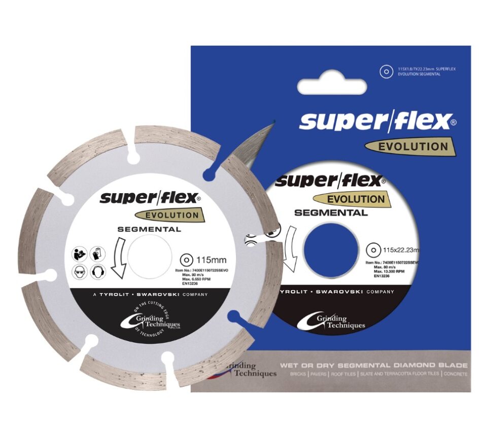 115X1.8/7X22.23 Superflex Evolution Segmental Diamond Blade (SuperFlex)