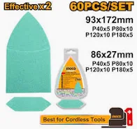 INGCO Sanding Sheet Set 93x133mm 50pc