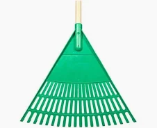 Plastic Rake - Wooden Handle