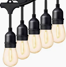 Solar String Light 10m G45 Bulbs Warm White