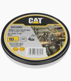 115X1.0X22.2 Cutting Disc 10 Pack Tin CAT