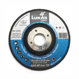 Grinding Disc T27 115/6.0/22 A24X INOX 2STR Lukas