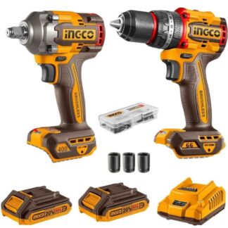 INGCO 66Nm Cordless Impact Drill with Impact 400Nm Wrench