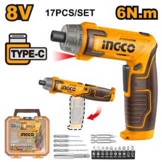 INGCO 8V Cordless Screwdriver 10pcs