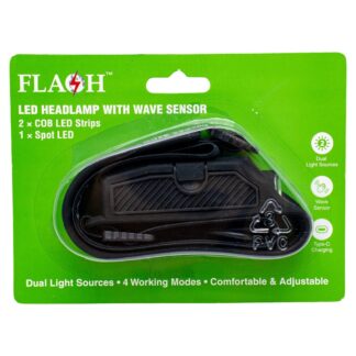 LED Headlamp with Wave Sensor