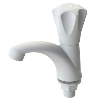 Pro Close Pillar Tap 15mm White